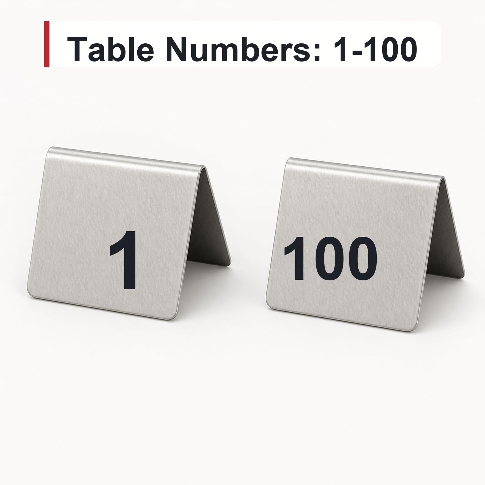 Señal de Mesa Numerada de Cara de Acero Inoxidable,Números de Mesa,Apilable,Fácil de Limpiar,Reutilizables,para cafeterías,restaurantes,Servicios de Catering,Banquetes,Fiestas