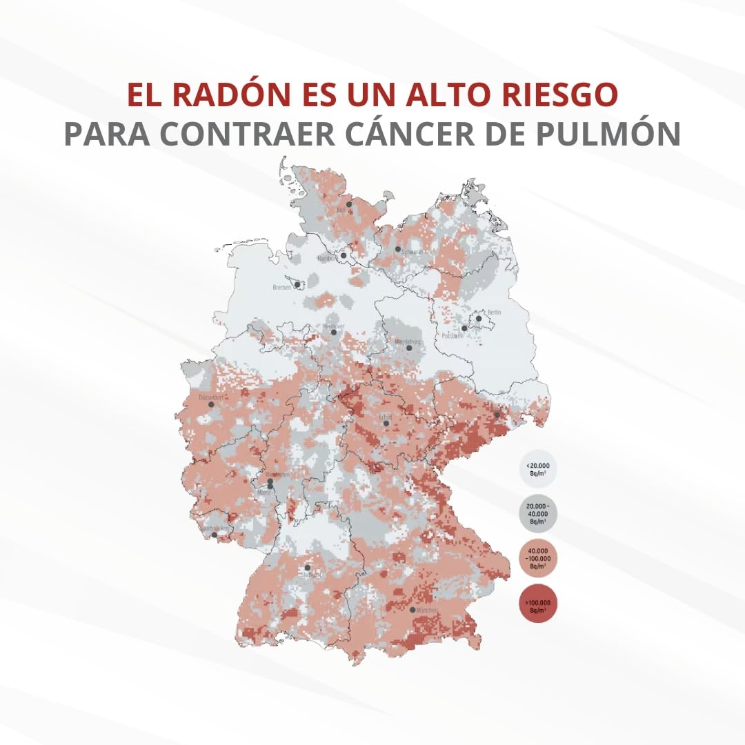 RadonEye Set | + Instrucciones + aplicación para móvil + Certificado | Medidor de radón Radon Eye RD200 | El Aparato Profesional para su hogar