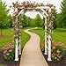 White Modern Aluminum Garden Arbor Arch