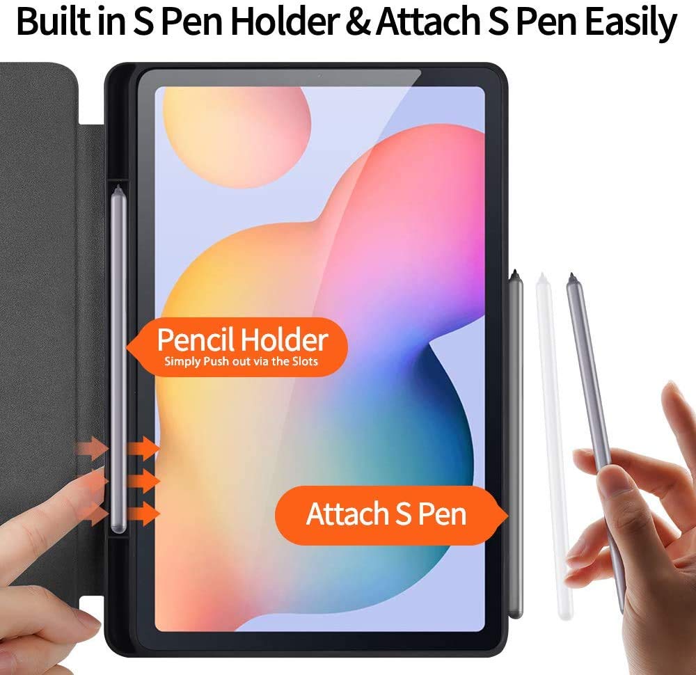Galaxy Tab S6 Lite (Wi-Fi) Sペン＋専用ケース ProElite Smart Flip case Cover for Samsung Galaxy Tab S6 Lite 10.4