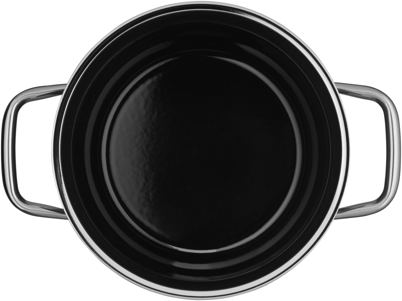 WMF Fusiontec Compact - Pentola piccola 18 cm, a induzione 2,4 l, coperchio in vetro, ceramica high-tech, impilabile, antigraffio, colore: Nero