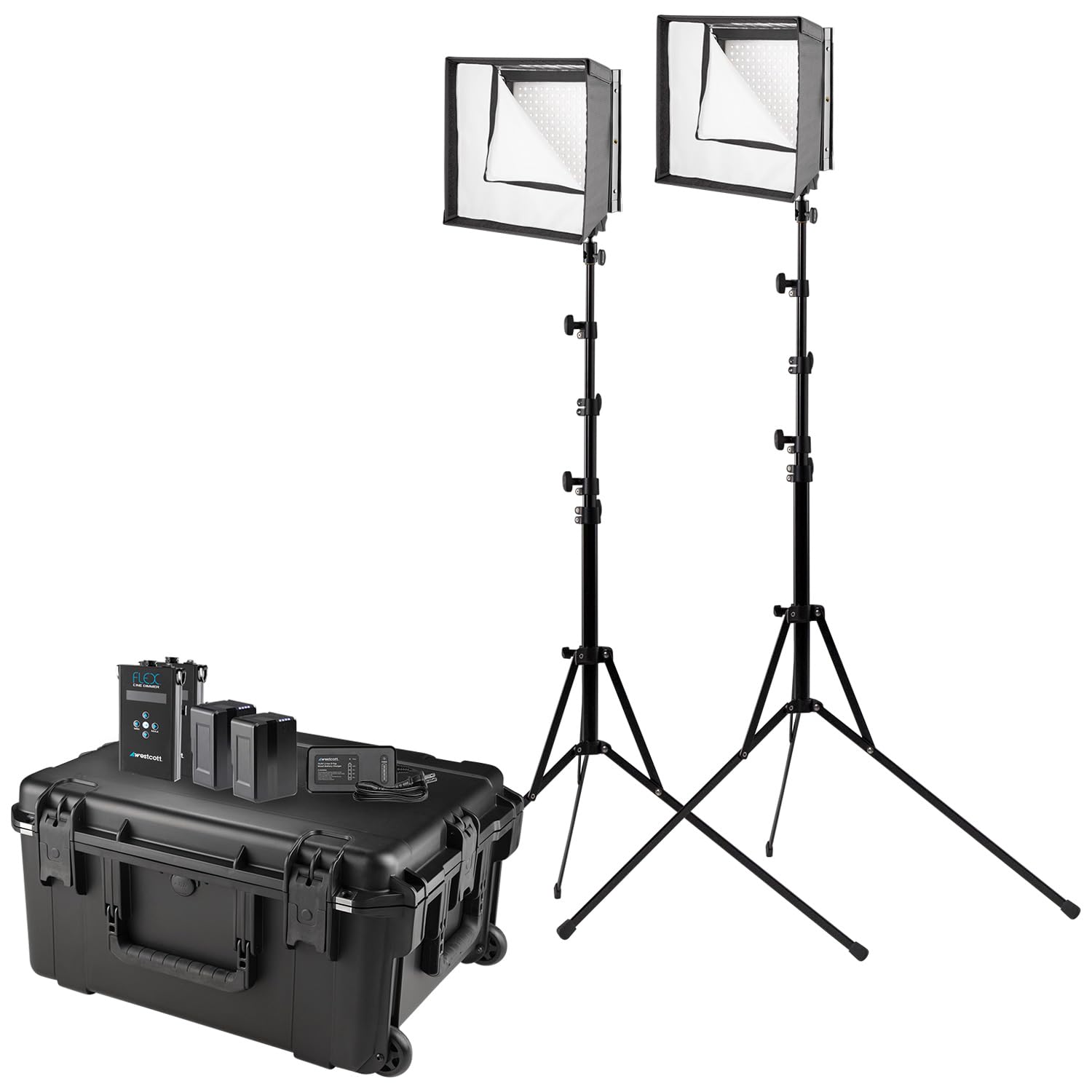 Amazon.com : Westcott Flex Cine Bi-Color LED 2-Light Travel Kit