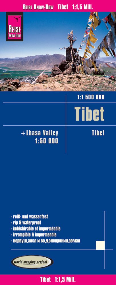 Reise Know-How Landkarte Tibet (1:1.500.000) und Lhasa-Valley (1:50.000): world mapping project (Tibet (1:1.500.000) and Lhasa-Valley (1:50.000)) Map – Folded Map, 1 Dec. 2016