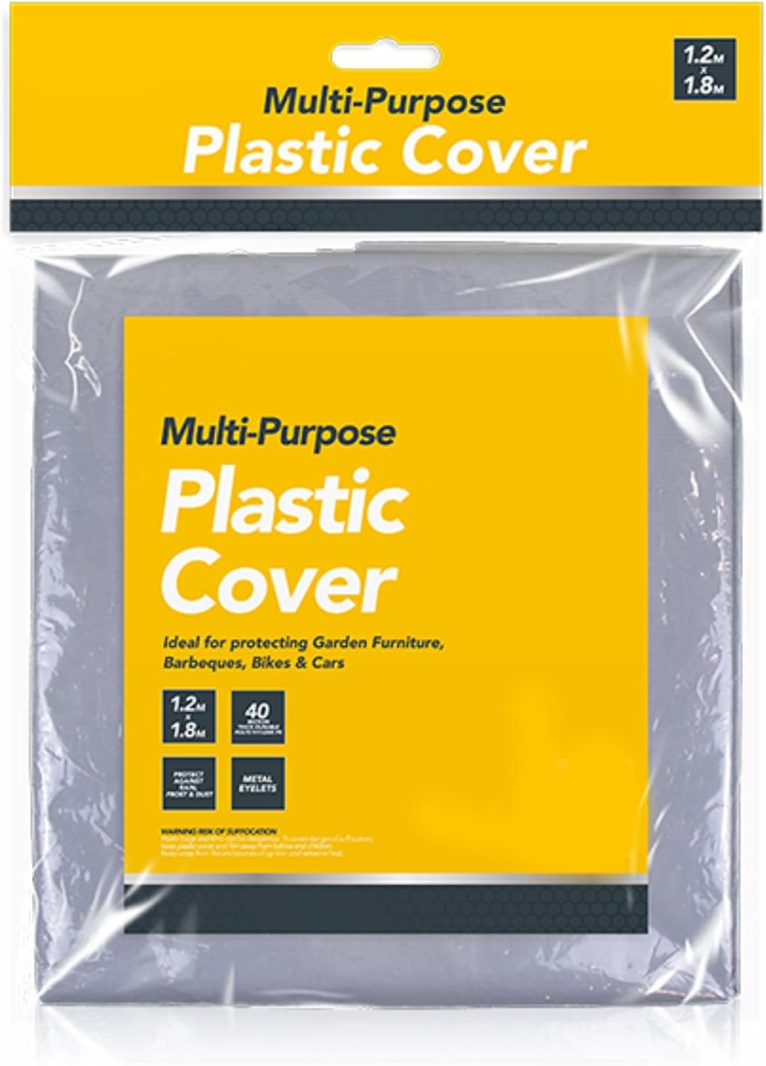 Plastic Cover Sheet Lightweight Multipurpose Dust Tarp With Metal