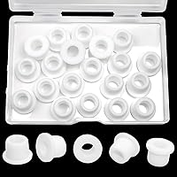 Vista 15 de Orificio de taladro de 1/2 pulgada, arandelas de goma de silicona de 5/16 pulgadas de diámetro interior para cableado, tapones de orificio