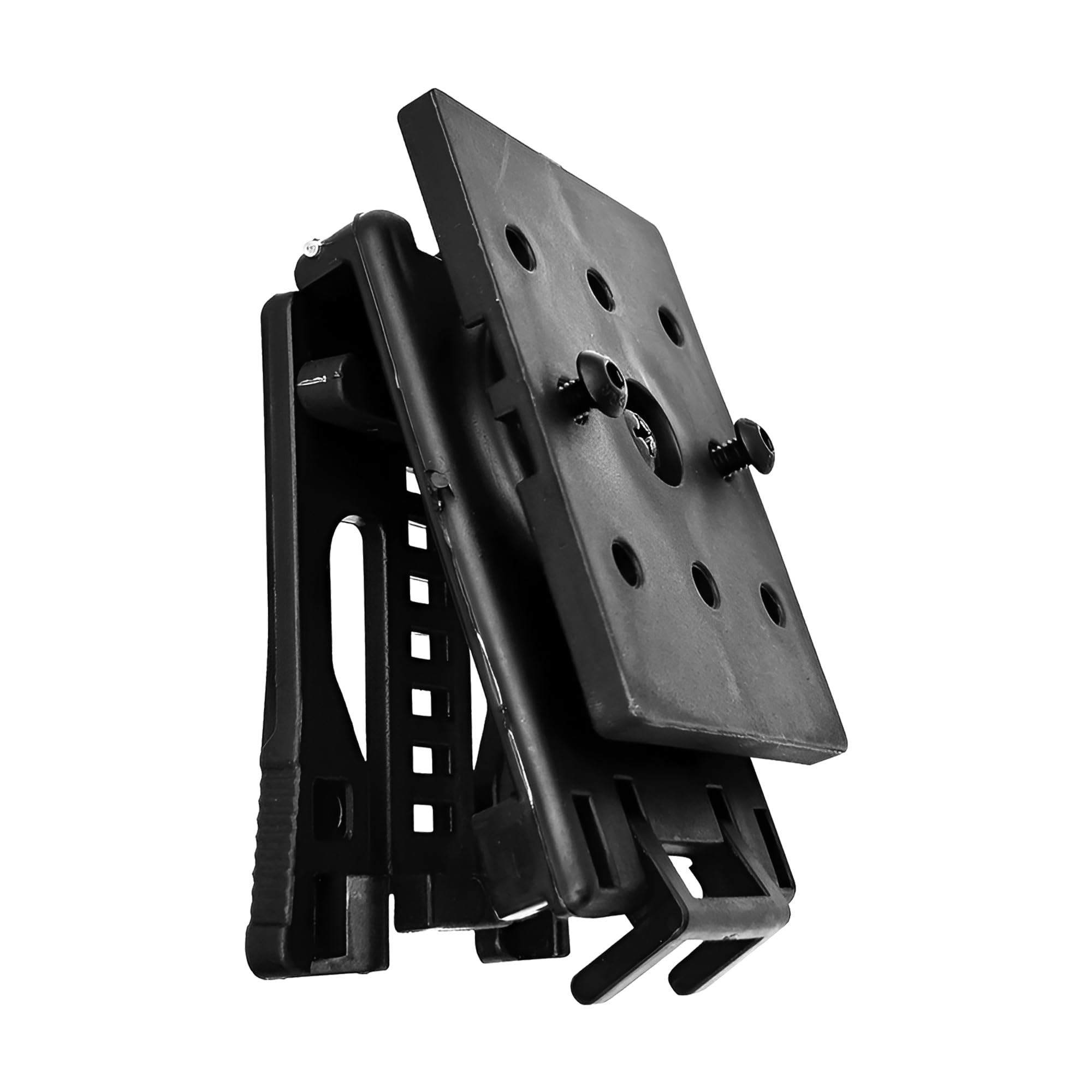 HolsterBuilder Tech-Lock with Rotating Flat Base, Secure Locking System, Adjustable Mounting, Universal Belt Clip Attachment for Holsters & Sheaths, Tactical Accessories, Made in USA