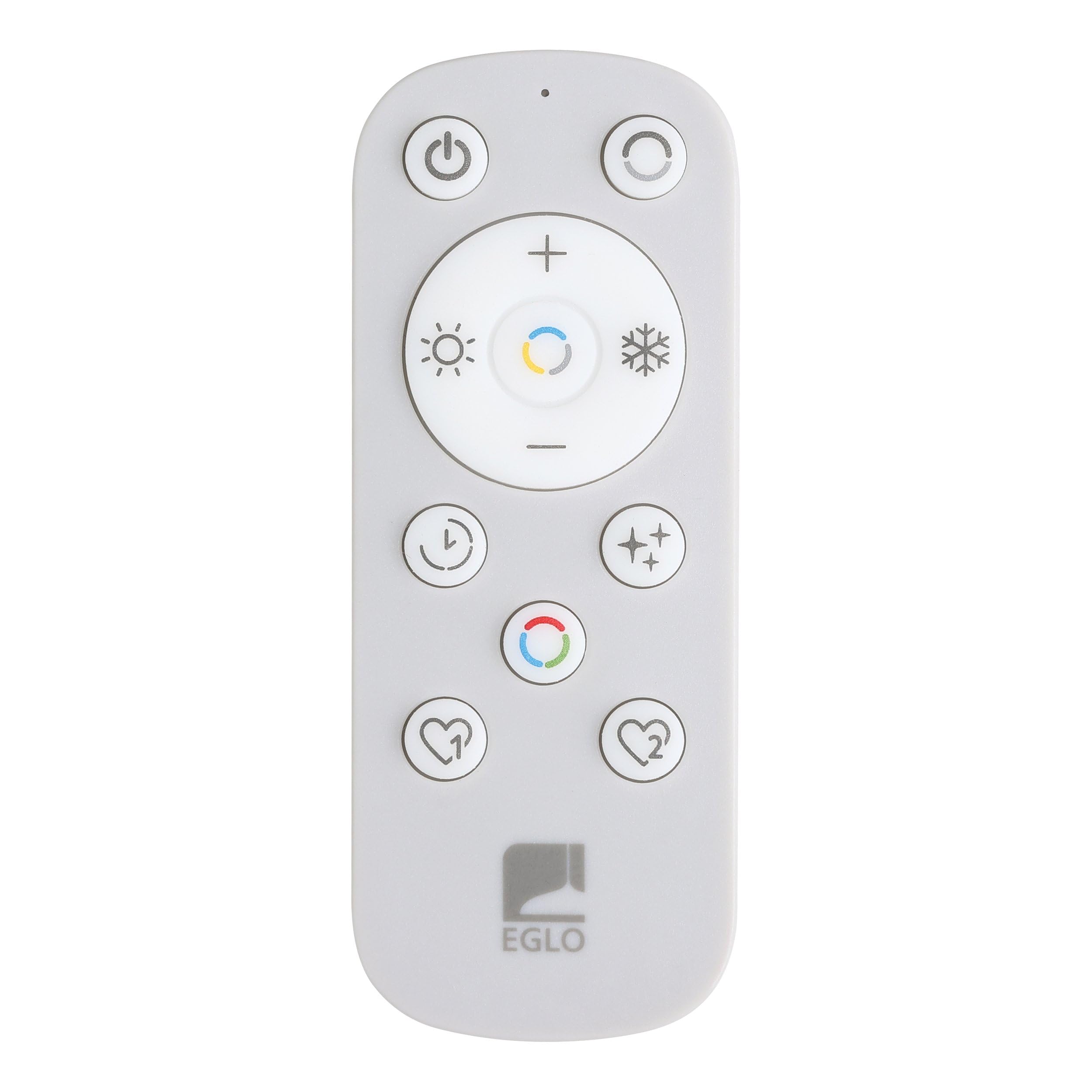 Eglo Amandolo Plafoniera LED, lampada da soffitto quadrata dimmerabile | con telecomando, plafoniera geometrica in metallo bianco, colore luce bianca caldo-bianca fredda, retroilluminazione RGB
