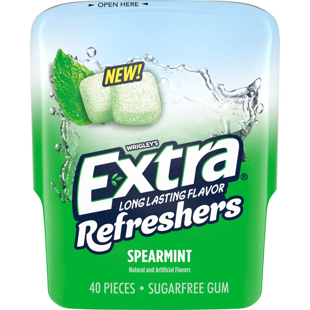 Extra Extra Refreshers Kaugummi, Spearmint, 40 Stück Flasche - Bild 2 von 8