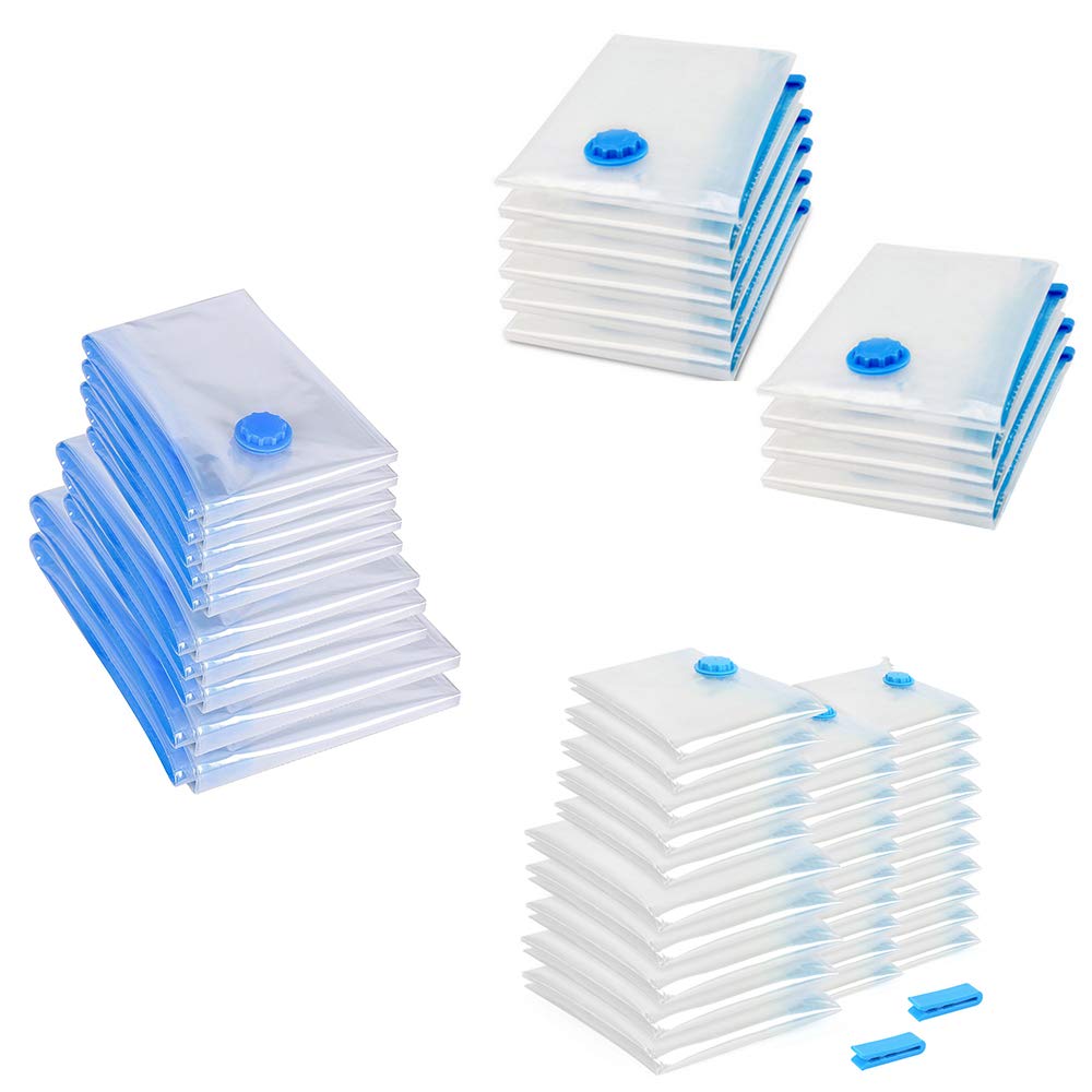 Vakuumbeutel für Kleidung und Bettdecken,Vakuumbeutel, Wiederverwendbare Vacuum Bags, für Kleidung Bettdecken Bettwäsche und mehr(60PC (40PC60*40 PC70*50 10PC90*70))