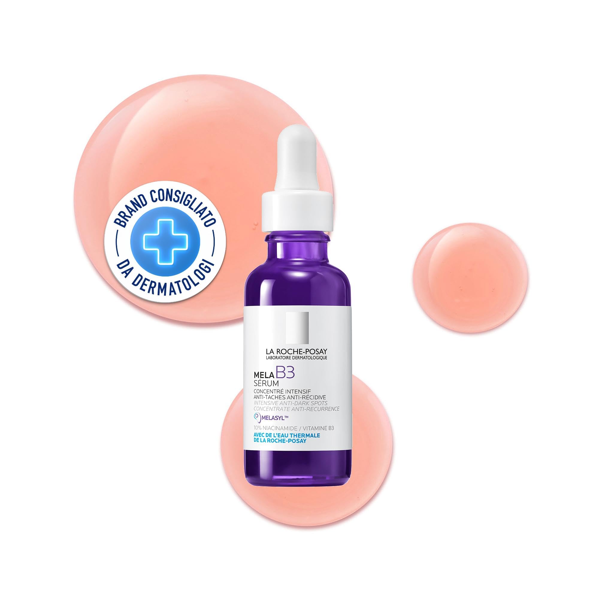 La Roche Posay Mela B3, Siero Intensivo Concentrato Anti-Macchie, Per Tutti i Tipi di Pelle, Azione Anti-Ricomparsa, Incarnato Più Luminoso e Uniforme, Arricchito con Melasyl e Niacinamide, 30 ml