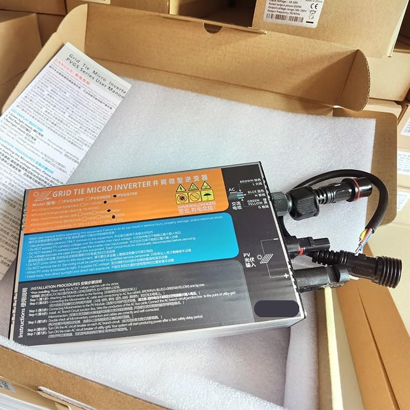 700W/600W/500W/350W/300W/260W Solar PV Grid Tie Micro Inverter Smart Microinverter Invertitore DC18V-60V a CA 50HZ/60HZ(500W)