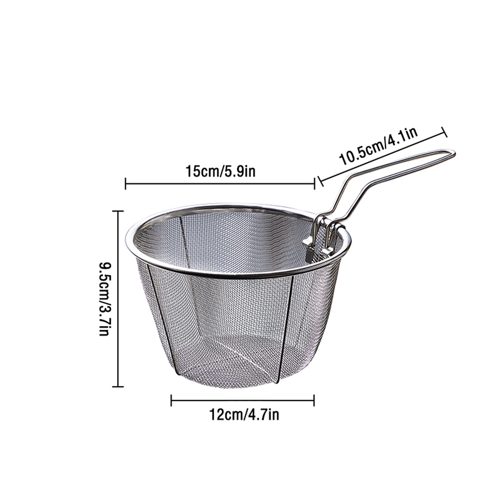Mini Cestello per Friggere 8 Pezzi - Cestini per Patatine in Acciaio Inossidabile - Colino per Presentazione del Cibo - Strumento per Cucinare Patate