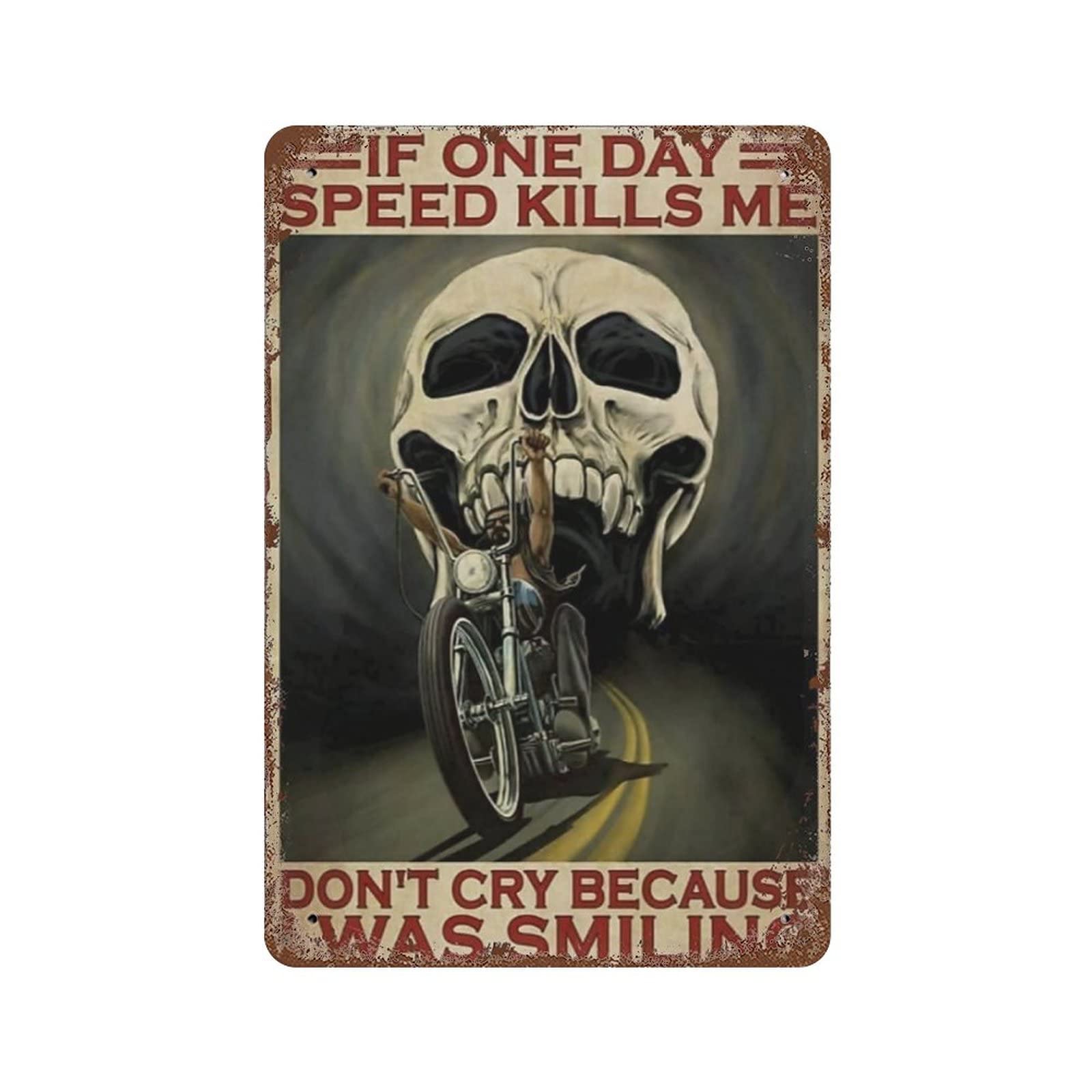 AOOEDM Skull Metal Tin Sign for Home Bar Pub Kitchen Wall Art Deocr Man Cave Vintage Metal Sign Poster Plaque Signs Quotes Sign