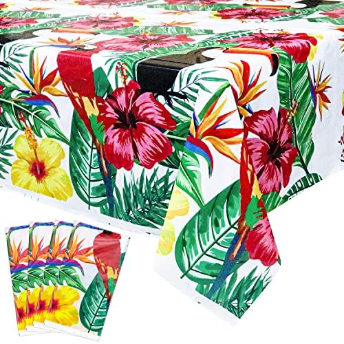 Hegbolke 4 Pack Basketball Table Covers - Waterproof Basketball Tablecloth for Party, Kids Basketball Themed Birthday Party Decorations, 51 x 86 Inches