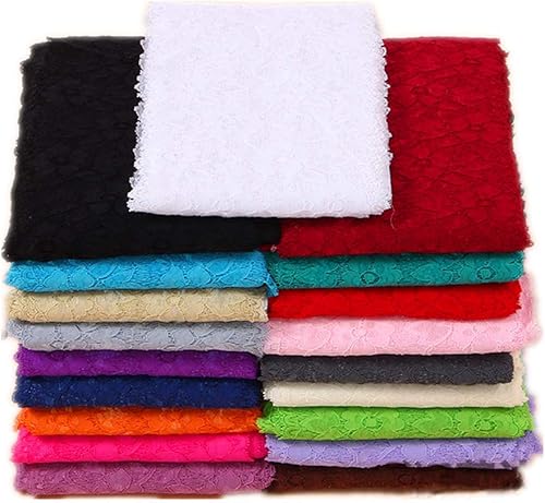 Miniatura 6 de MSCFTFB Cinta elástica de encaje de 5 yardas de ancho de 6.3 pulgadas de ancho para ropa, manualidades, decoración de mesa de boda, baby shower,