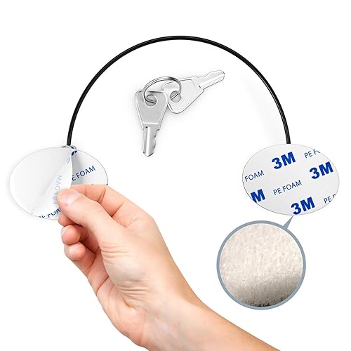 Miniatura 9 de HavenHause Cerradura de refrigerador con 4 llaves utilizable como cerraduras de gabinete, cerradura de refrigerador, cerradura de congelador y