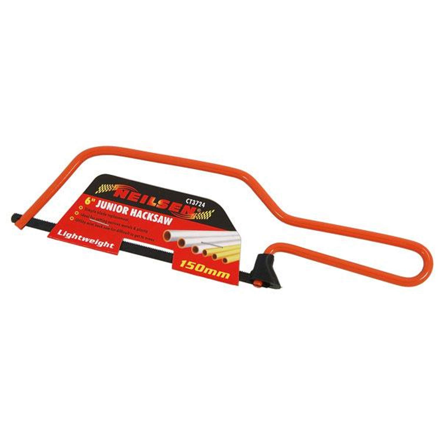 Neilsen CT3724 6in. / 150mm Junior Hacksaw - Compact Cutting Tool for Metal, Plastic, and Wood