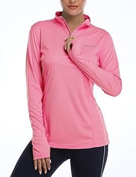 HISKYWIN Womens UPF 50+ Sun Protection Tops Long Sleeve Half HISKYWIN Womens UPF 50+ Sun Protection Tops Long Sleeve Half