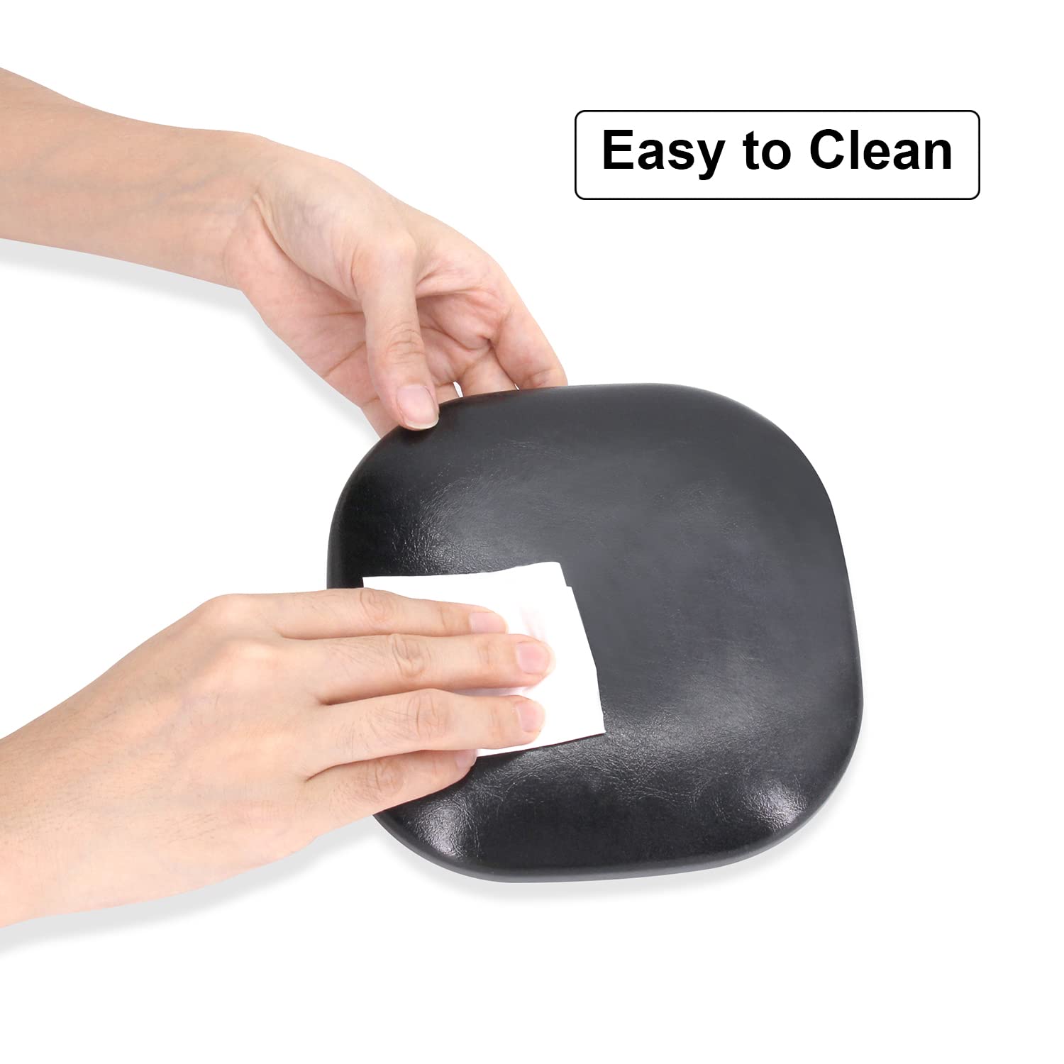 Almohada para Reposamanos de Uñas,Cojín de Reposo de Uñas para Codo,Cojín de Mano de Manicura de Cuero,Reposabrazos de Uñas para Uso en el Hogar del Salón de Uñas Técnico(Black)