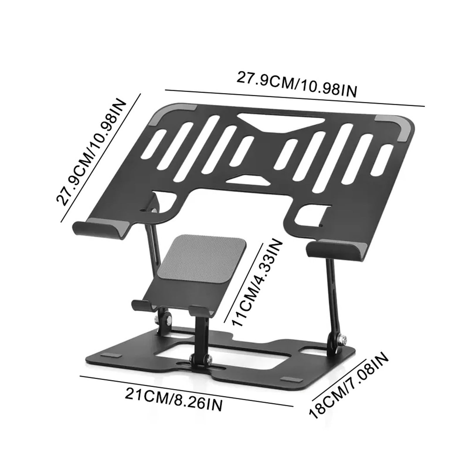 Supporto Pc Portatile Supporto da Tavolo Regolabile for Laptop, Cellulare, 2 in 1, for Smartphone, Notebook, Tablet da 4,7 a 12 Pollici