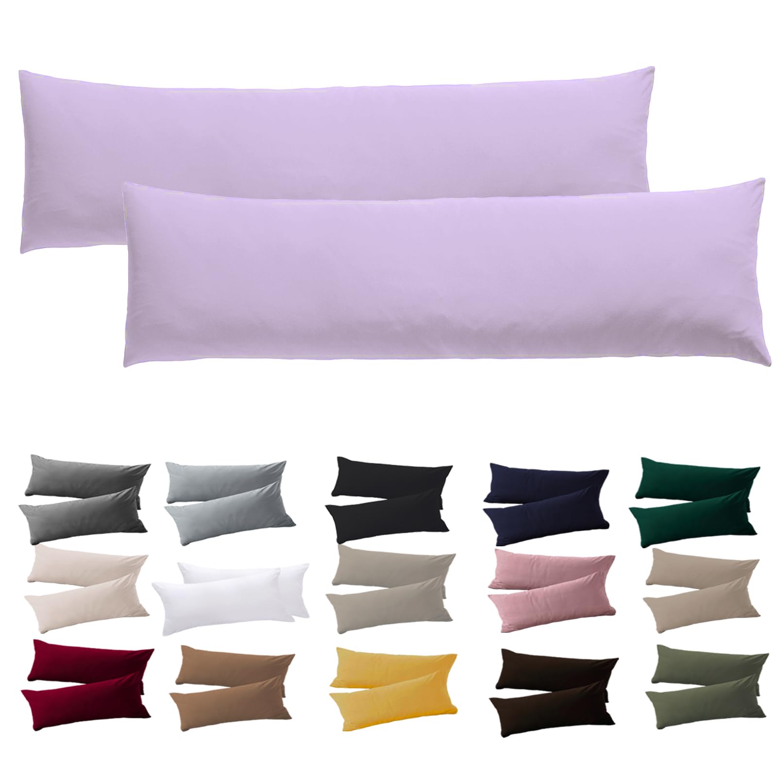 Soifox 2er Set Kissenbezug Mikrofaser weich und angenehm bügelfrei & knitterfrei