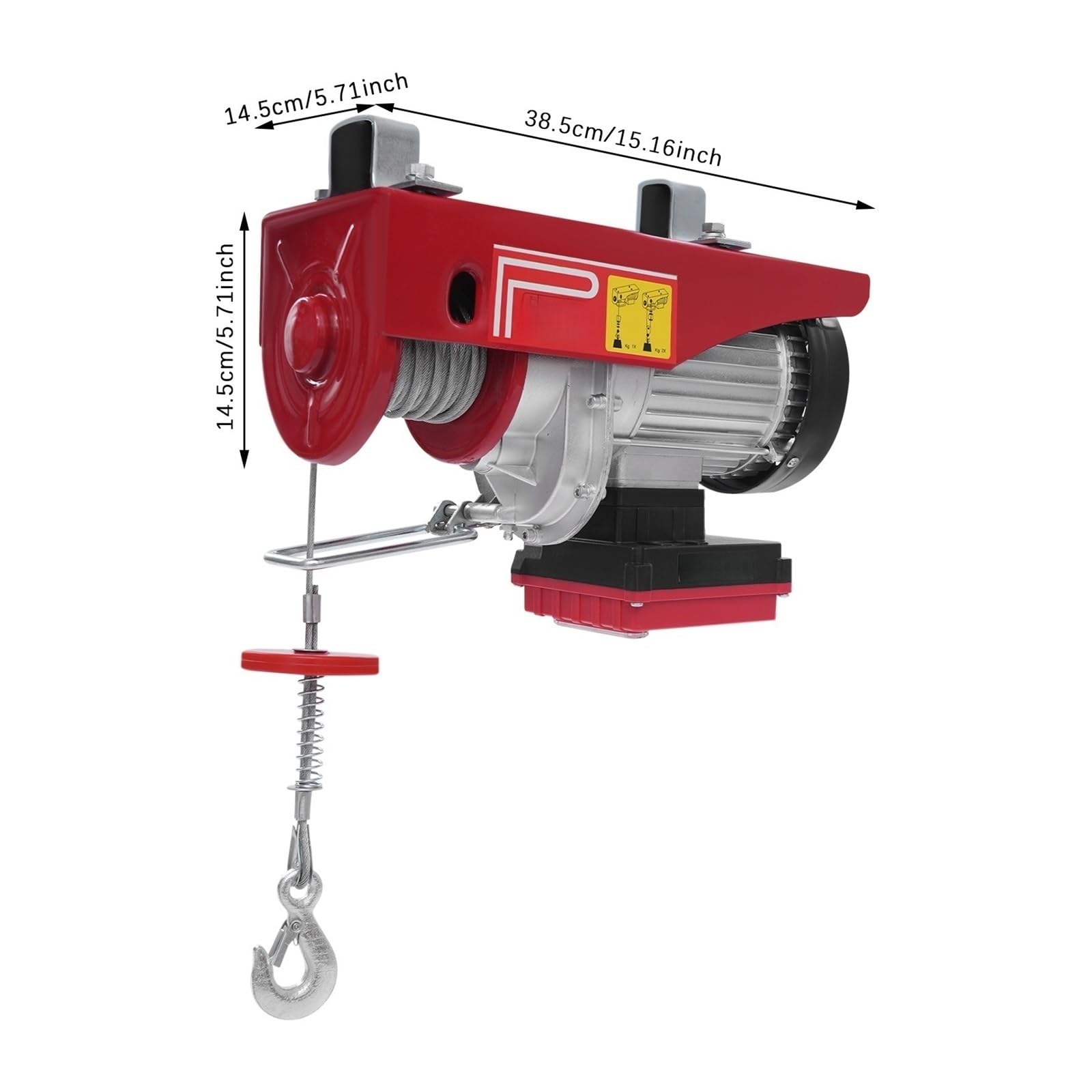 1200 W Elektro-Hebezeug, 600 Kg, Kabellose Steuerung, Elektrische Winde, Elektrischer Blockkran, Hochleistungs-Hebewerkzeug Elektrischer Hebezeug-Stützarm flaschenzug