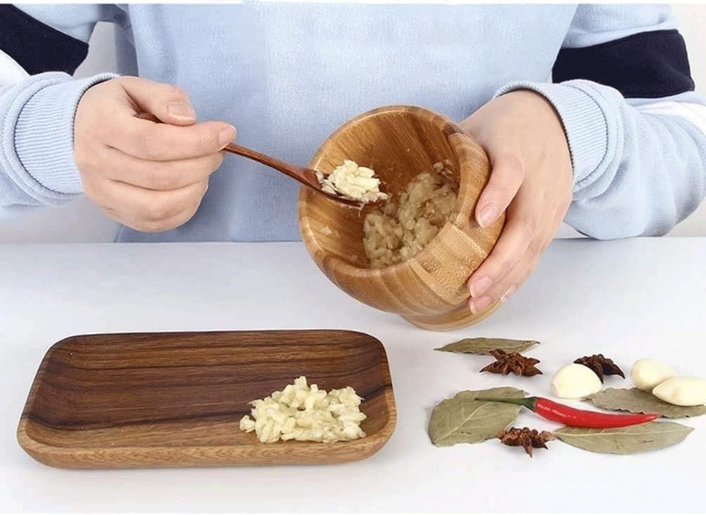 Juego de mortero y maja, triturador de pastillas de molinillo de especias de madera, para molinillo de ensaladas de hierbas especiadas, ajo, jengibre, especias