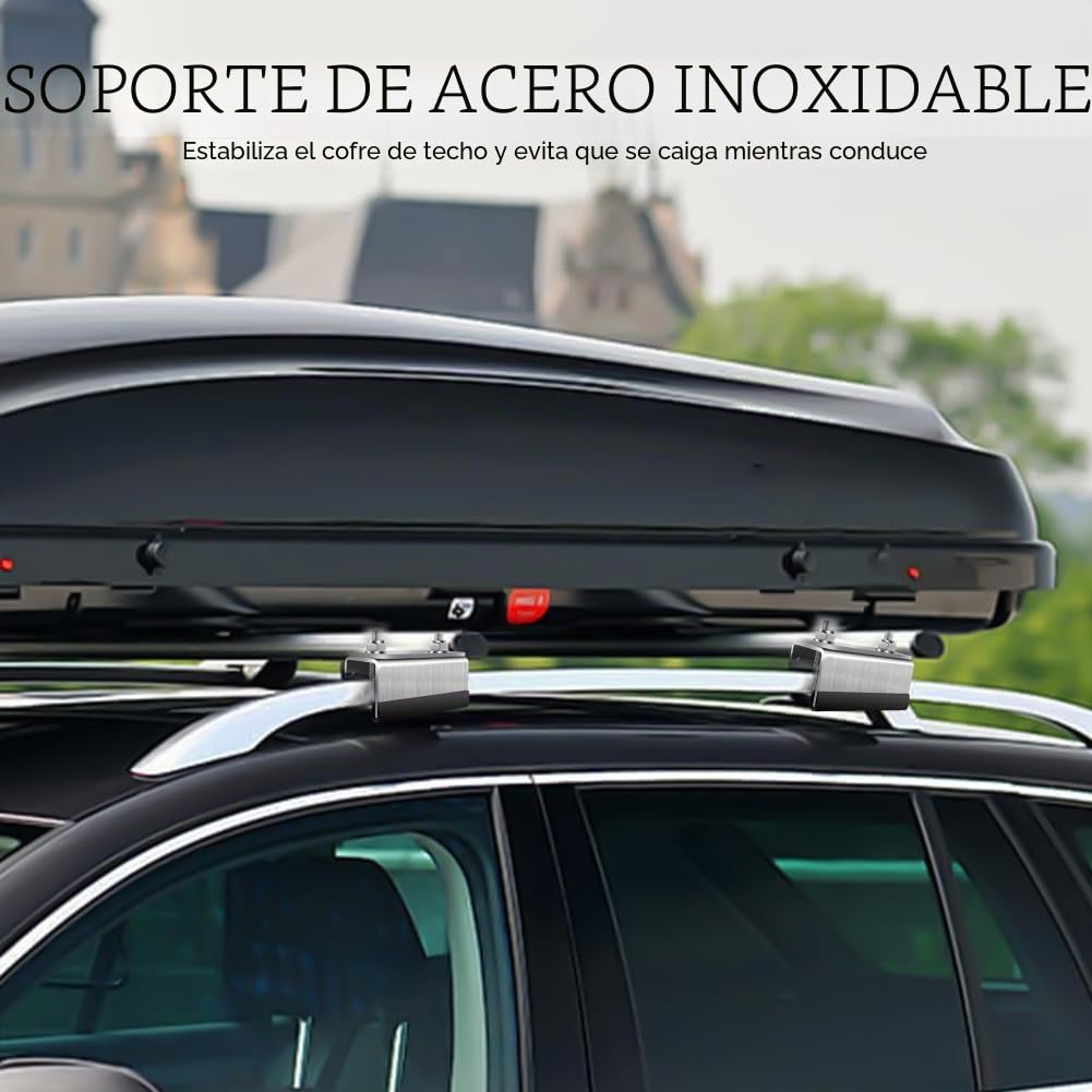 Portabicicletas para techo universal, portaequipajes para techo con barra cerrada, portabicicletas para techo – portaequipajes para auto de acero inoxidable 304 para ProMaster, Boxer, Jumper, Ducato
