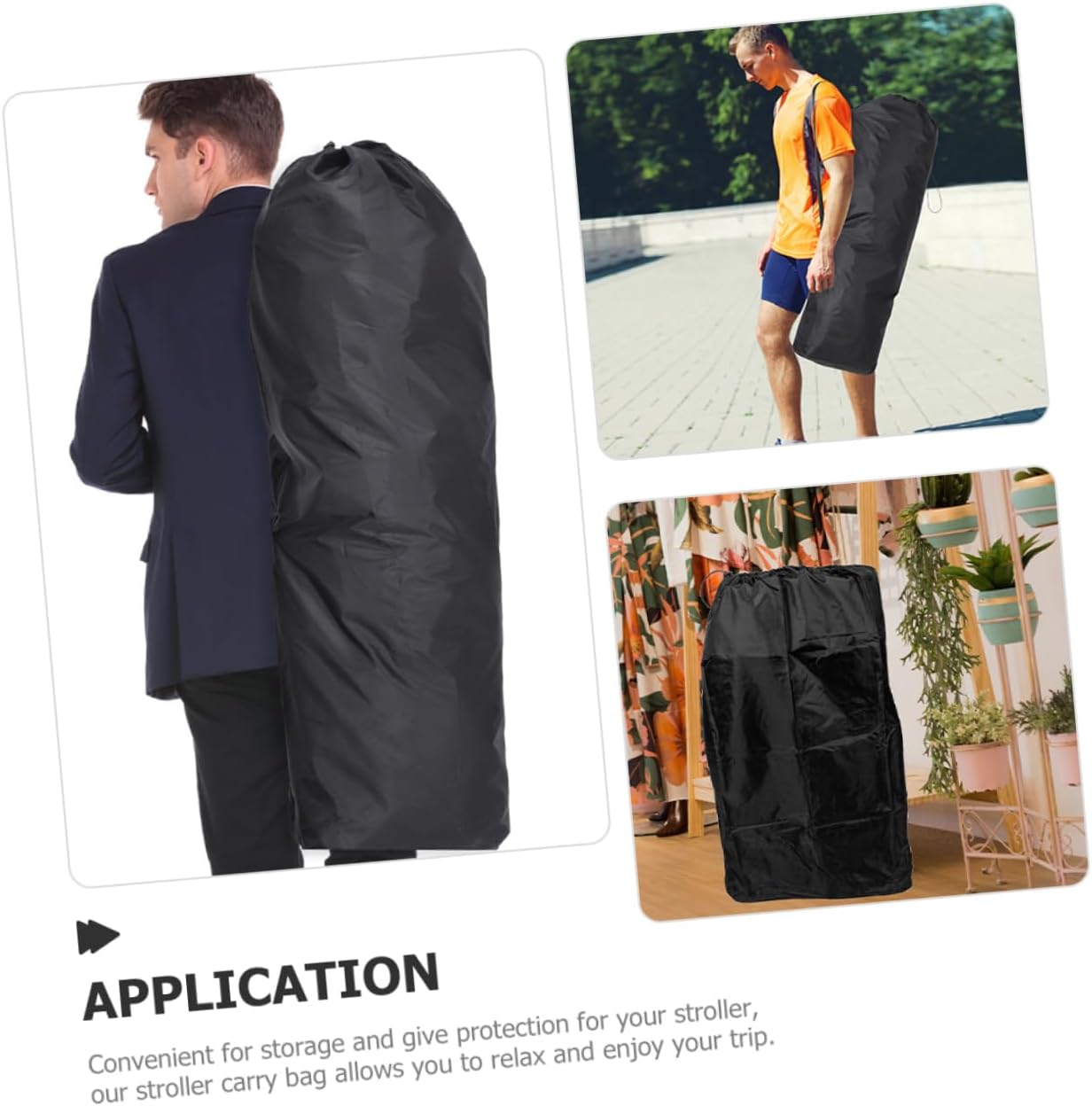 2pcs Stroller Travel Cover Bag Durable Gate Check Storage for Airplane Train and Car with Straps Fits Major Brands of Strollers