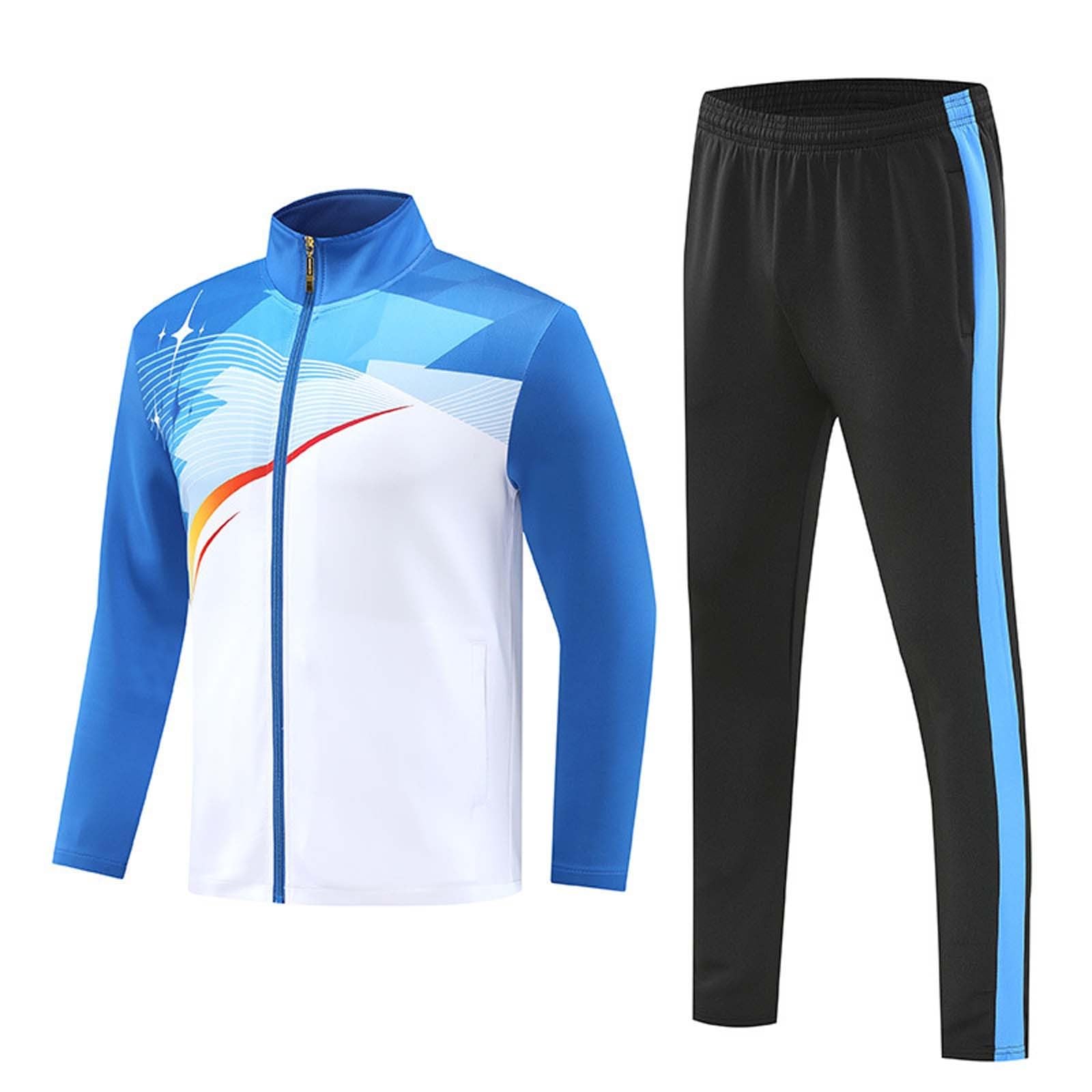 Tuta da jogging da uomo, con colletto alto, giacca lunga, per il tempo libero, casual, leggera, comoda
