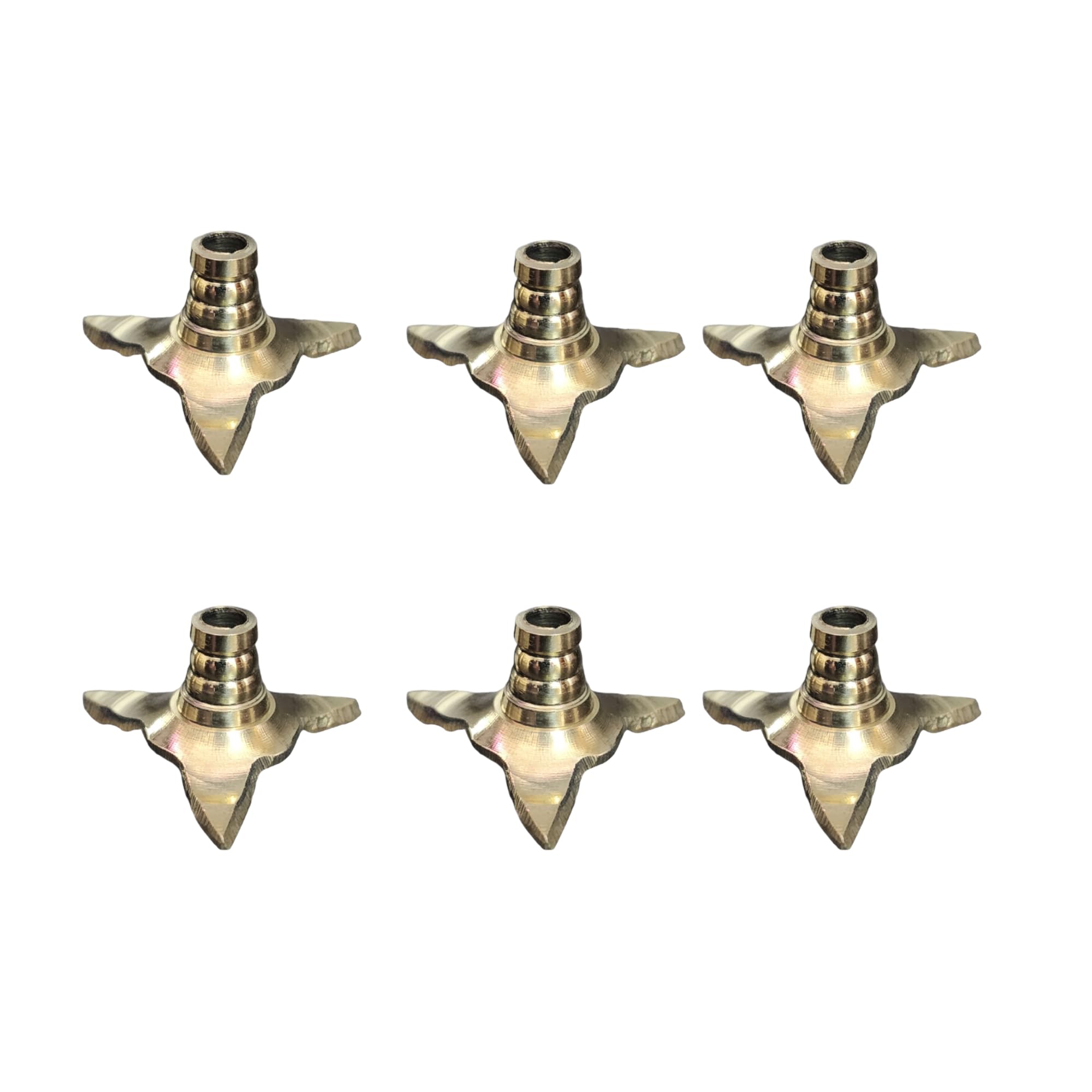 YRK Brass Wick Holder for Oil Lamp 0.75 Inch | Cotton Wick Holder for Pooja | Fits in All Type Diyas | Deepak Wick Holder | Cup/Plate/Pramida/Stand for Batti/Vathi (Pack of 6) (B0CJCRV55C) Amazon Price History, Amazon Price Tracker