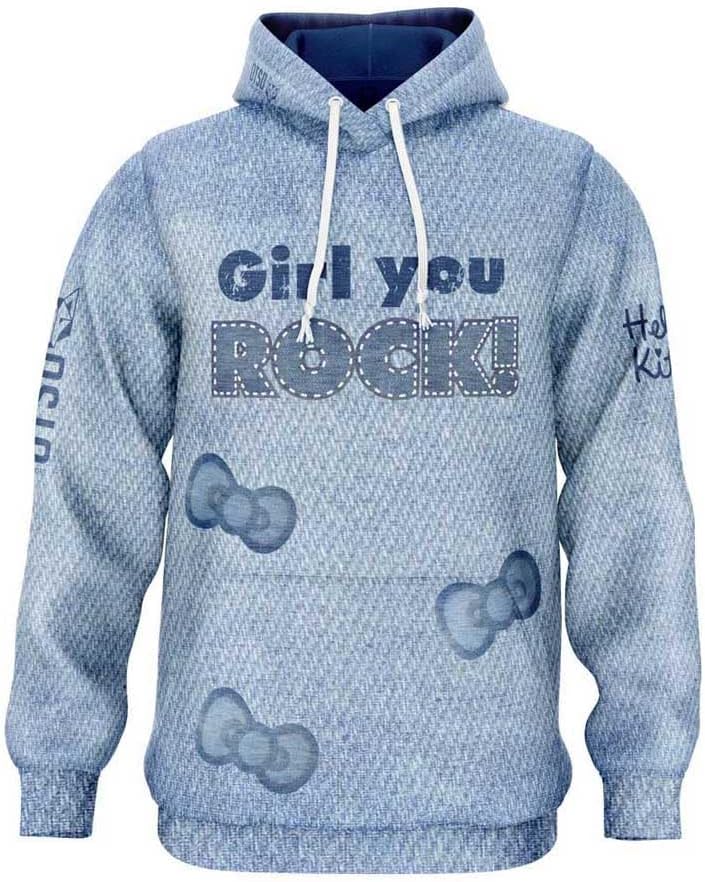 Otso Hello Kitty Denim Hoodie L