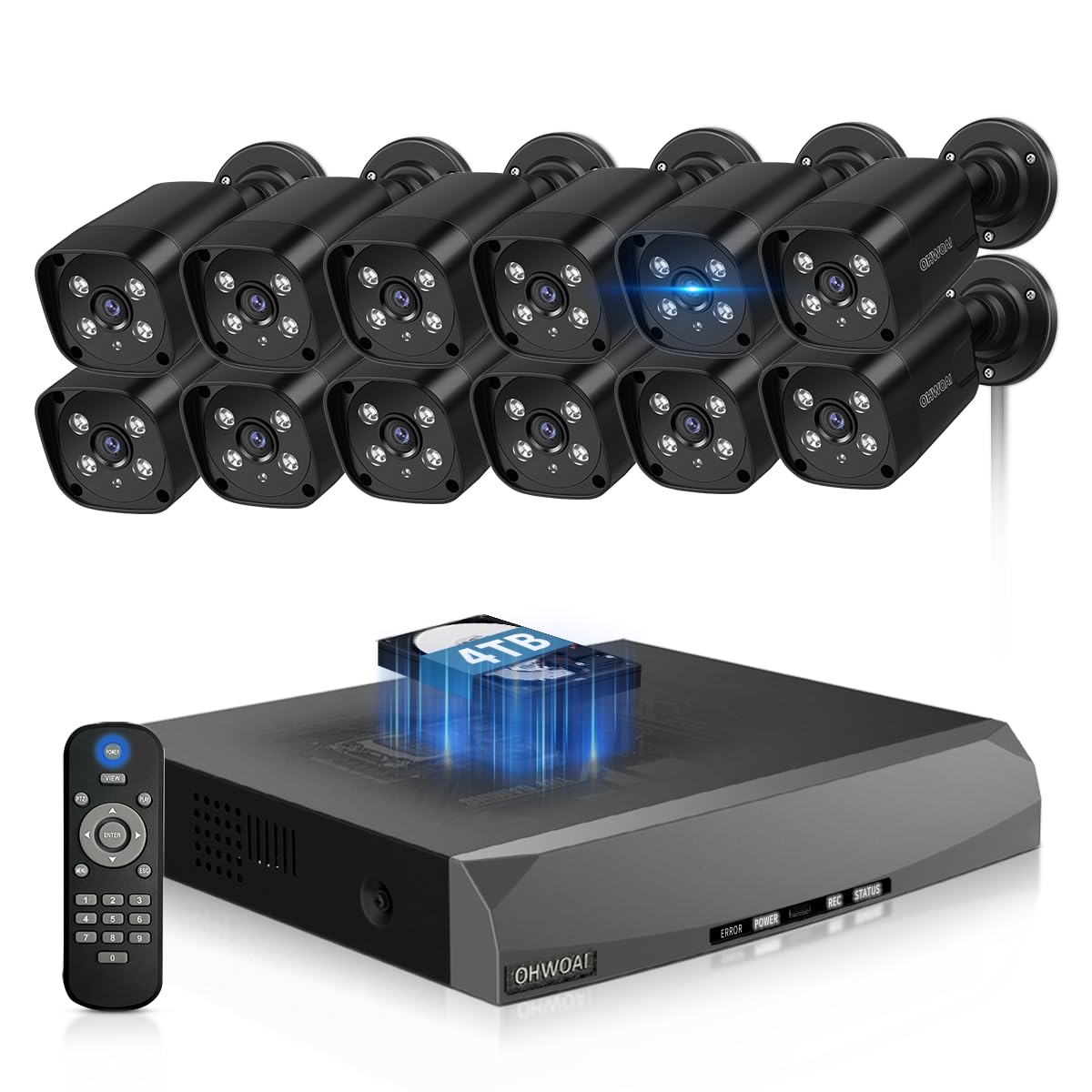 【年末年始の防犯対策に】防犯カメラ4台セット 屋外130° 超広角レンズ搭載 Amazon.co.jp: 【800万画素・双方向通話・130°超広角】 防犯 POE