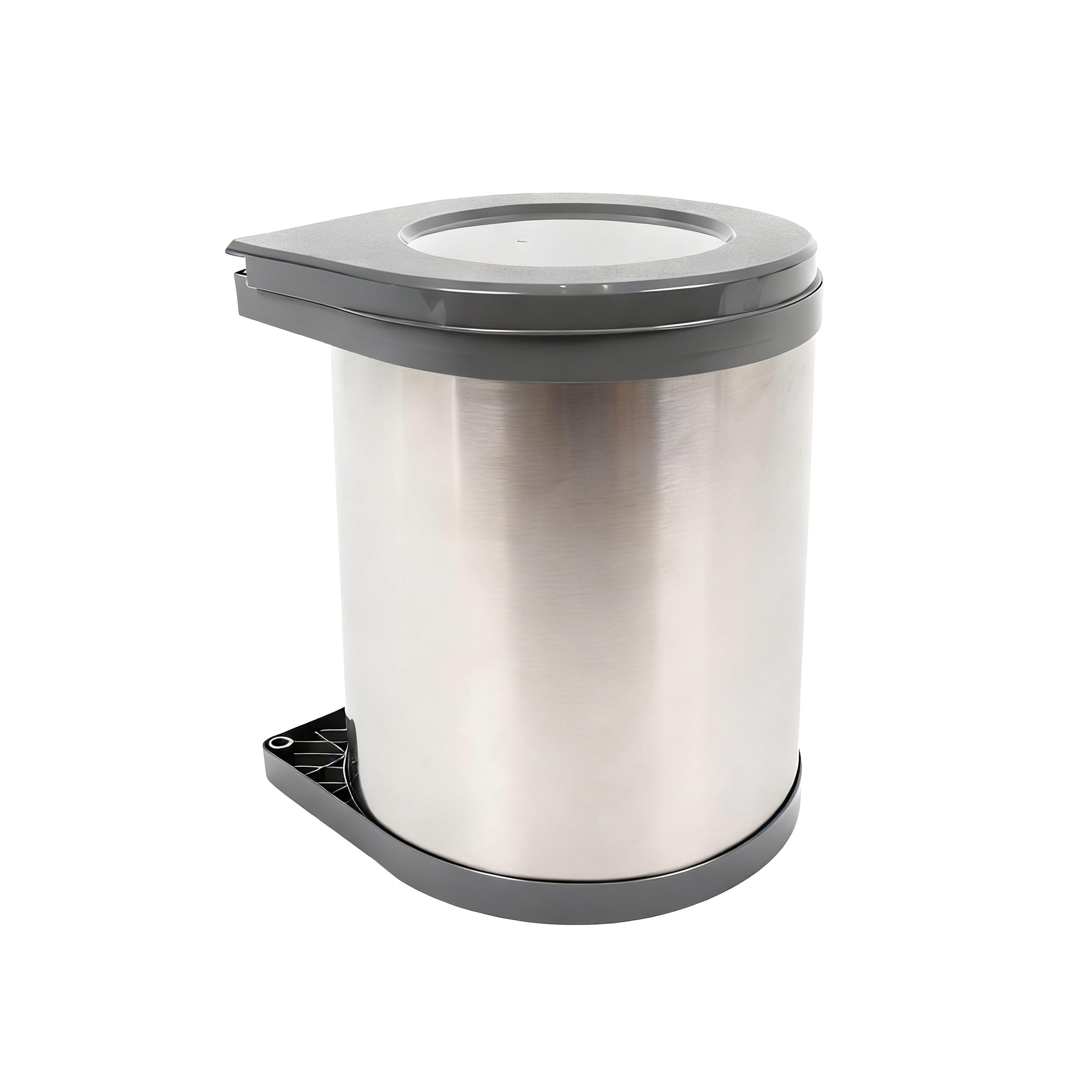 Relaxdays Cestino da Incasso 14 l, HxBxT 32,5x28x34 cm, Acciaio Inox, Secchio Interno, per Anta