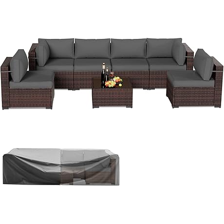 Amopatio 7-Piece Outdoor Sectional Set: Comfort Reimagined for Your Outdoor Haven