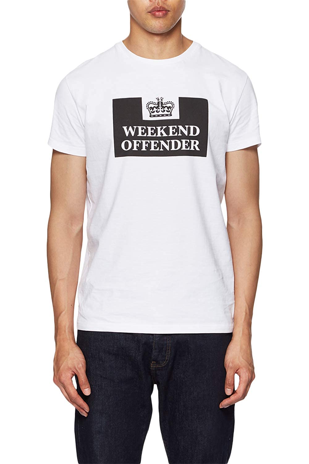 Weekend Offender Prison T-Shirt in White Medium