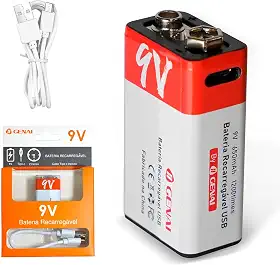 Bateria 9V Pilha Recarregavel, 650mAh Recarregável Pilha para Casa Original Kit, 1Pcs