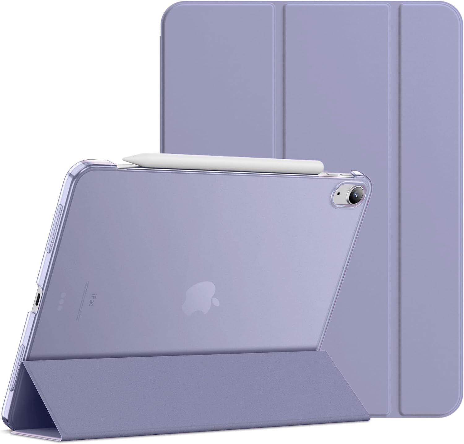 proelite case for ipad air 11 inch m3/m2 2025/2024, air 5th gen 2022/ipad air 4th gen 2020 10.9 inch, slim hard pc translucent back shell smart cover fit ipad air 11 m3/m2 & air 10.9 case, purple