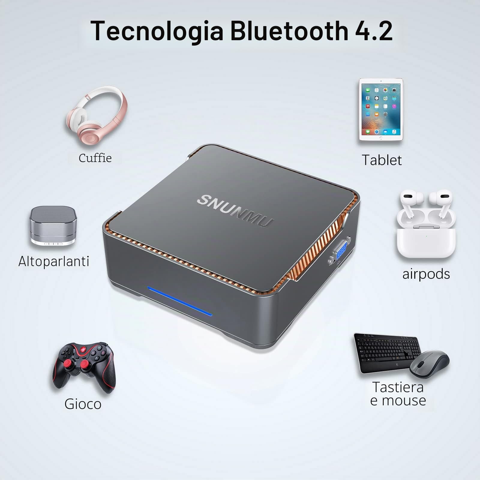 Mini PC,8 GB DDR4L/128GB M.2 SSD, Intel Celeron J4125 (fino a 2,7 GHz) Windows 10 Pro desktop computer, 4K UHD, 2X HDMI e VGA Display, WiFi Dual Band, Gigabit Ethernet, BT 4.2 Micro PC