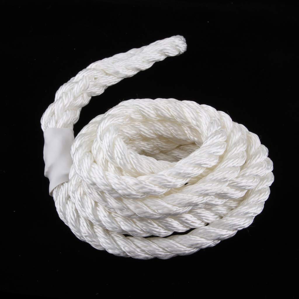 White Double Braid 3/8 Inch X 6.5 Ft Boat Bumper Fender Lines For Marine Docking Rope