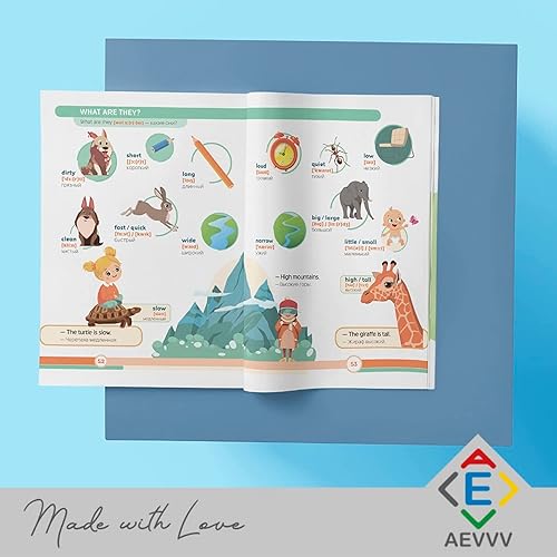 Miniatura 6 de First 500 English Words Book - English Flash Cards - Diccionario de Imagen Inglés Ruso - Aprendizaje Inglés - Español Inglés Juegos de Enseñanza