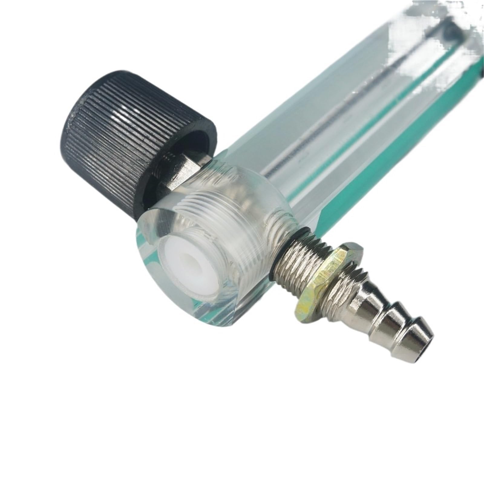 Medidor de Flujo de Aire Regulador de Gas， Caudalímetro rotámetro de oxígeno y Aire gaseoso con válvula de presión de 0,1 MPa(Length 93mm,18 LPM)