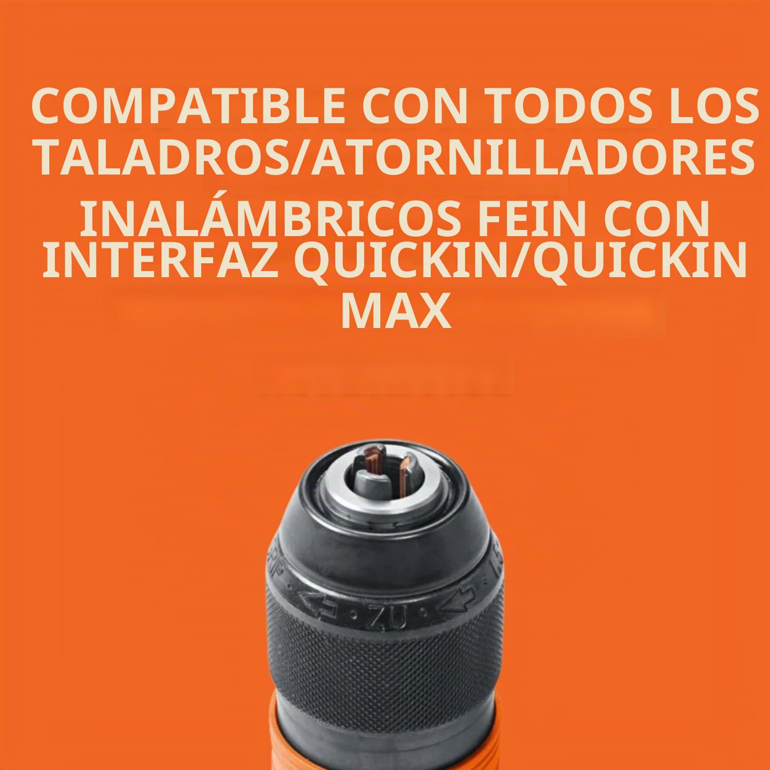 FEIN Portabrocas desmontable metálico pequeño, par máximo 120 Nm., para atornilladoras a batería FEIN con alojamiento QuickIN/ QuickIN MAX.
