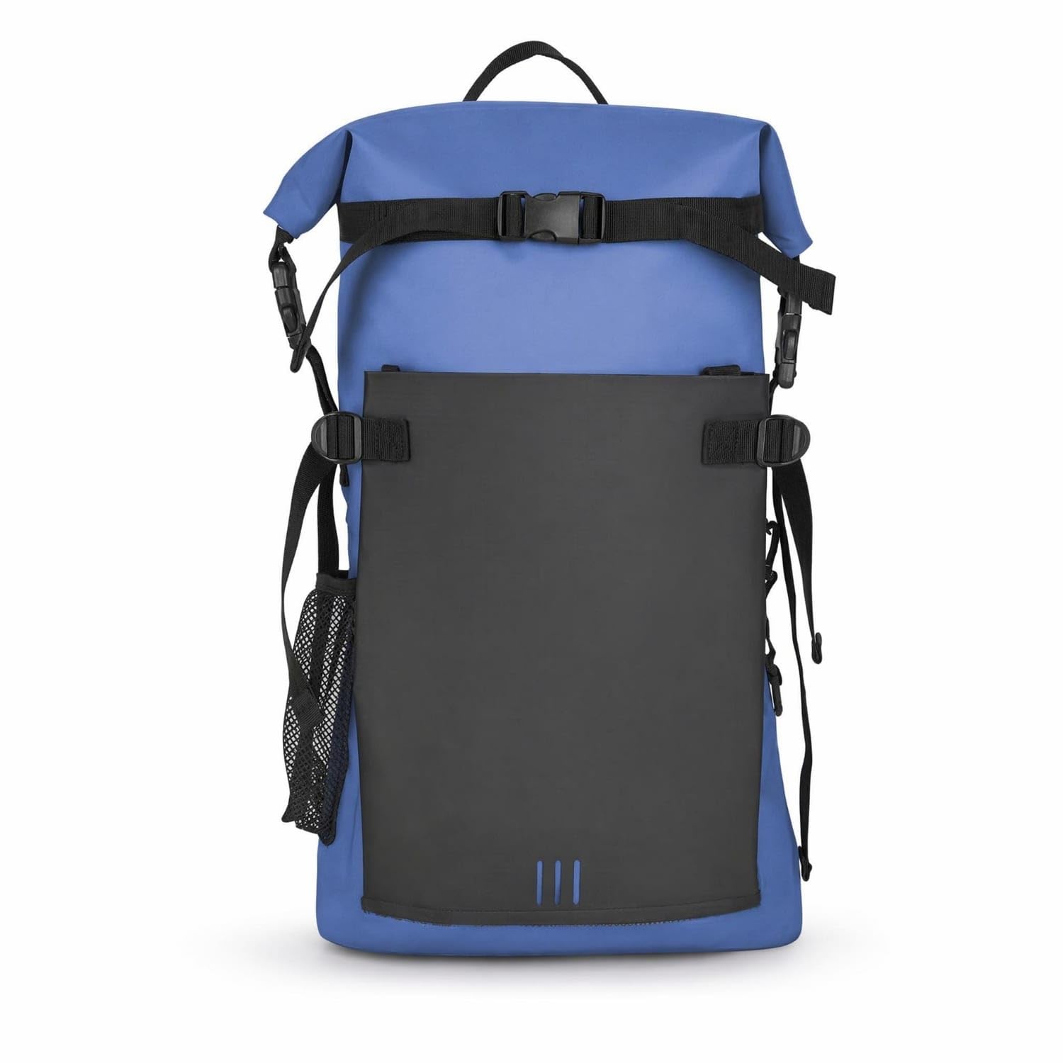 Adjustable Dry Backpack with Mesh Pocket Water Resistant Rolltop Backpack with Side Pockets Heavy-Duty Daypack Lightweight for Hikers, Travelers, Hiking, Beach, Travel, Dark Blue, 30L-image-49