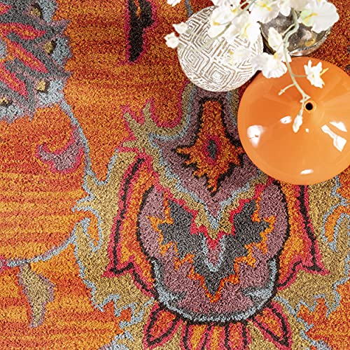 Nuloom Montesque Hand Tufted Wool Runner Rug, 2' 6" X 8', Orange #TOP4