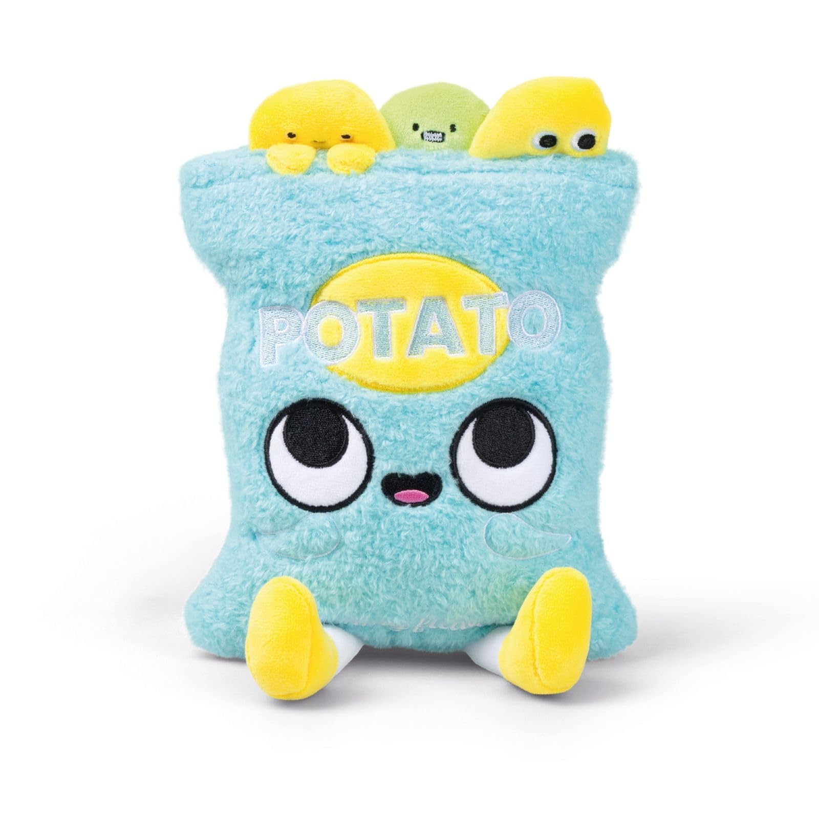 Pango Munchies Plush Potato Crisps Bag Cute Soft Toy Plushie Collectible Gift - Munchies Colourful Design, Cuddly Companion, Eco-Friendly, Unisex Gift, Cherish Moments, Joyful Surprise