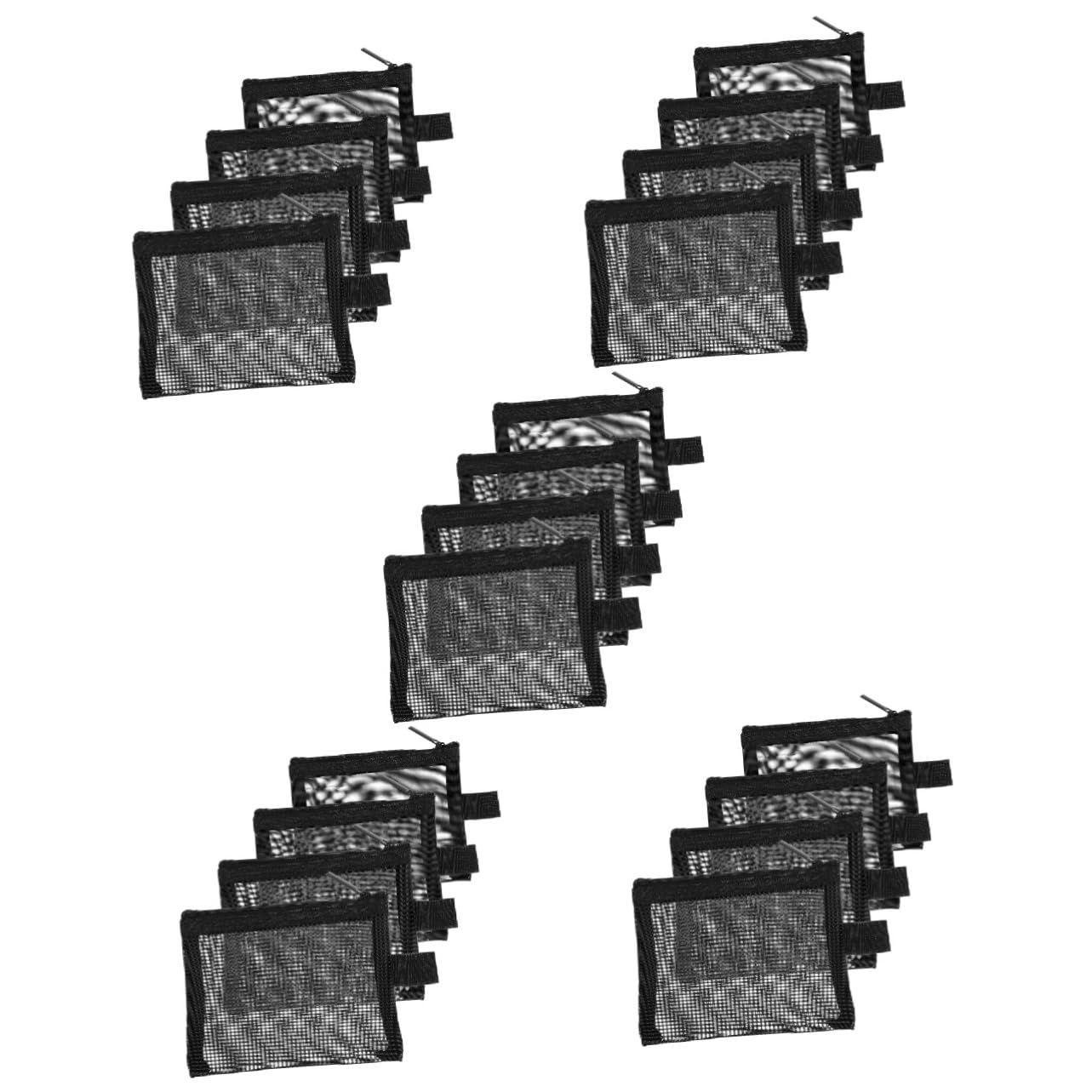 Beavorty 5 Sets Kompakte Netz-Make-up-Tasche Praktische Toilettenartikel-Aufbewahrungstasche Fächer Für Schulreisen 4 Stück * 5