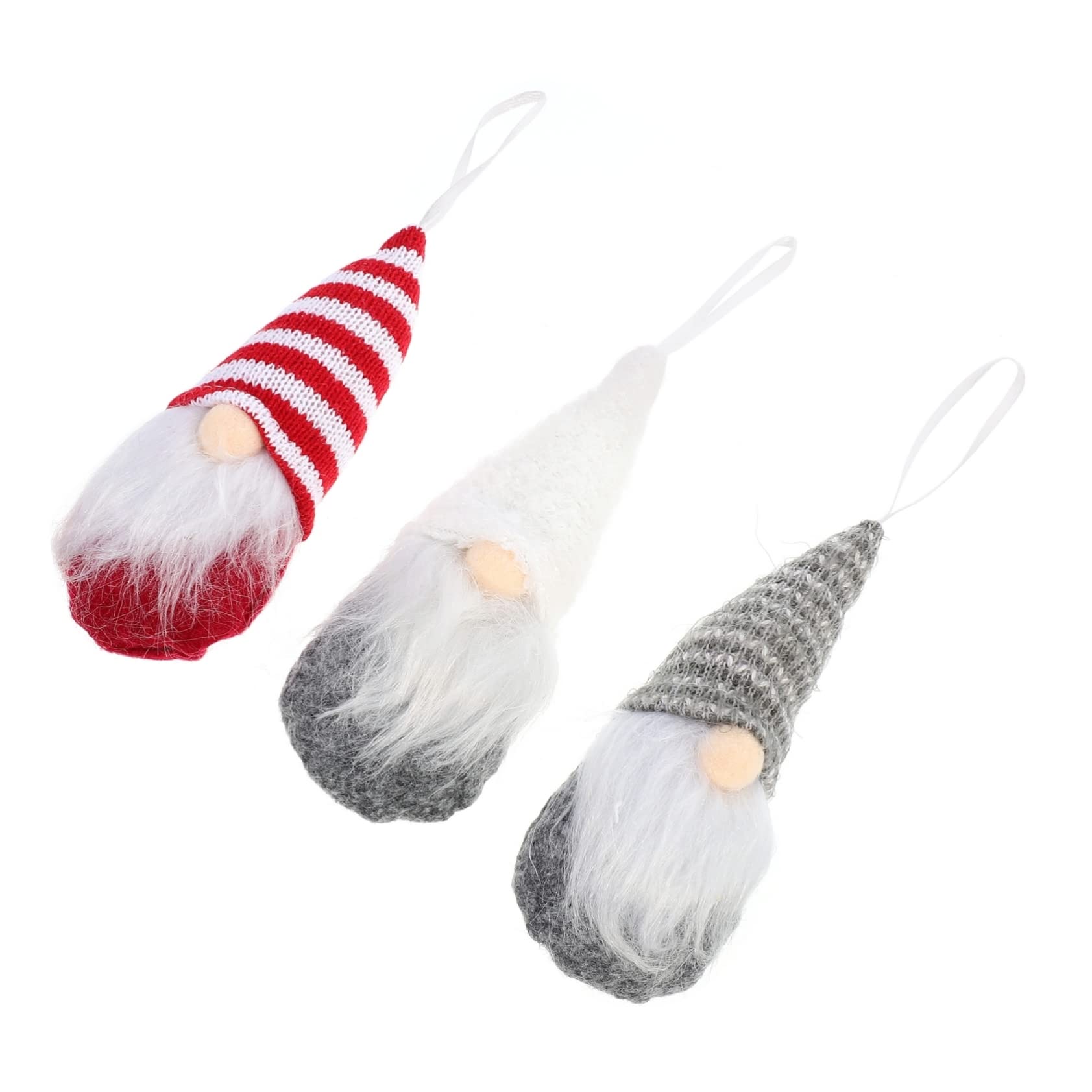 DIKACA 3pcs Decoration Chic Tree Supplies Ornaments Xmas Home Scandinavian Gnome Plush Christmas Elf Party Hanging Holiday Swedish Mixed Doll Dolls Faceless Pendents Decorations