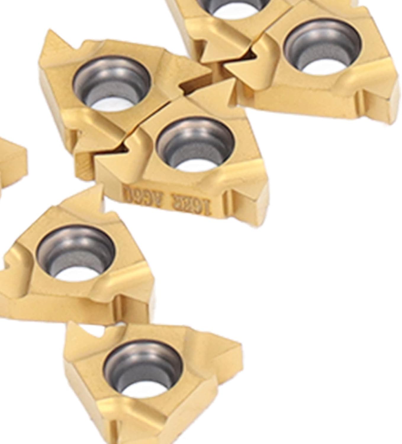 10Pcs External Threading Inserts High Precision Durable Carbide Inserts for CNC Turning and Stainless Steel Processing with Storage Box