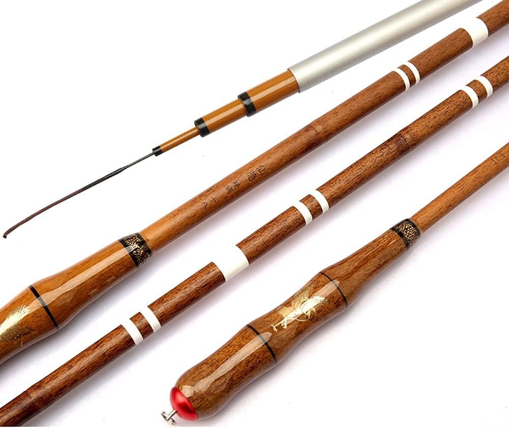 Canne à pêche en carbone léger et dur, l'élégance du bambou pour passionnés